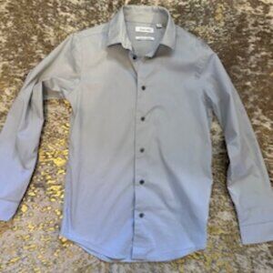 Calvin Klein  Boys Gray Dress Shirt size 16